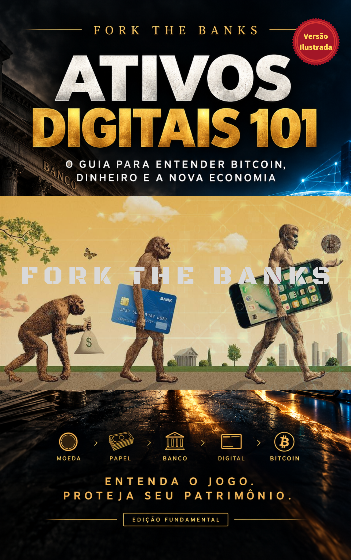 Capa do e-book Seja o seu próprio banco — segurança máxima, em versão impressa e no celular